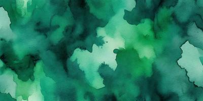 The primary subject of the image is a green leafy plant with a watercolor-like appearance. The setting is a green background, which complements the plant's vibrant color. The visual style is a watercolor painting, giving the image a unique and artistic touch. The colors and mood of the image are predominantly green, creating a serene and natural atmosphere.
