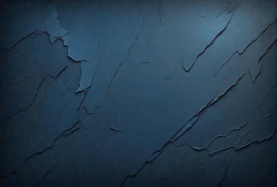 The primary subject of the image is a blue wall with a cracked and peeling texture. The setting is a room with a blue background. The visual style is a close-up of the wall, showcasing its unique texture. The colors and mood of the image are predominantly blue, creating a calm and serene atmosphere.