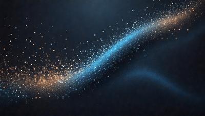 The primary subject of the image is a blue and white light streak, which appears to be a star or a light source. The setting is a dark background, which contrasts with the bright blue and white light streak. The visual style of the image is a combination of a photo and digital art, as it captures the light streak in a unique and artistic manner. The colors and mood of the image are predominantly blue and white, creating a sense of depth and contrast.