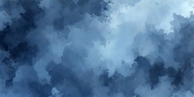 The primary subject of the image is a blue cloudy sky. The setting is a cloudy day, and the visual style is a painting or drawing. The colors and mood of the image are predominantly blue, creating a calm and serene atmosphere.