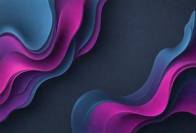 The primary subject of the image is a colorful, abstract design featuring a mix of pink, purple, and blue colors. The design appears to be a digital art or illustration, with a patterned texture that gives it a unique and visually appealing appearance. The setting or background of the image is a dark, possibly black, surface that contrasts with the vibrant colors of the design. The overall atmosphere of the image is lively and energetic, with the bold colors and intricate patterns creating a sense of