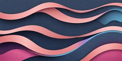The primary subject of the image is a large, curved, and colorful design, which appears to be a digital art or illustration. The design is set against a dark blue background, creating a striking contrast. The visual style of the image suggests that it is a creative and artistic representation, possibly used as a decorative element or a piece of art. The colors and mood of the image are predominantly dark and moody, with the curved design adding a sense of movement and dynamism to the overall composition.
