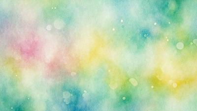 The primary subject of the image is a colorful, swirling, and abstract background. The setting is a watercolor painting, which gives the scene a vibrant and artistic appearance. The visual style is a mix of digital art and illustration, creating a unique and eye-catching design. The dominant colors in the image are green, blue, and yellow, which contribute to a lively and cheerful atmosphere.