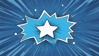 The primary subject of the image is a blue star with a white outline, which is the main object, scene, or focus of the image. The setting/background features a blue and white star, which is the primary subject. The visual style of the image is digital art, as it is a digital illustration. The colors and mood of the image are predominantly blue and white, with a sense of brightness and energy.