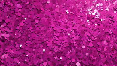 The primary subject of the image is a close-up of a purple background with a pattern of pink and purple circles. The setting is a purple surface, and the visual style appears to be a photo. The dominant colors in the image are purple and pink, creating a vibrant and lively atmosphere.