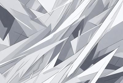 The primary subject of the image is a close-up of a white, geometric pattern. The pattern is composed of multiple white triangles, creating a visually striking and intricate design. The setting is a white background, which further emphasizes the pattern's prominence. The visual style of the image is a combination of digital art and illustration, as it showcases a detailed and artistic representation of the geometric pattern. The colors and mood of the image are predominantly white, giving it a clean, minimalist,