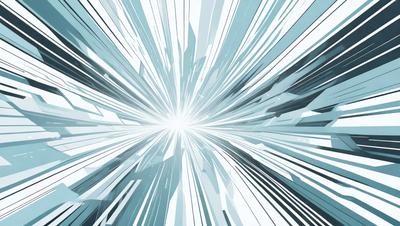 The primary subject of the image is a bright light, which appears to be a light source or a star. The light is surrounded by a blue and white background, creating a visually striking scene. The visual style of the image is digital art, as it is a close-up of the light source with a blue and white color scheme. The colors and mood of the image are vibrant and energetic, with the bright light and blue and white background creating a sense of movement and dynamism.