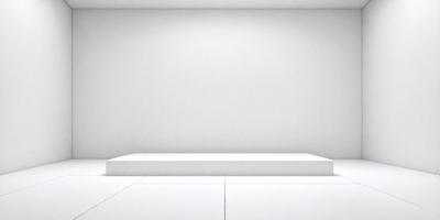 The primary subject of the image is a white wall with a white bench placed in front of it. The setting is a white room with a white bench and a white wall. The visual style is a photo, and the colors and mood are predominantly white, giving the scene a clean and minimalist appearance.