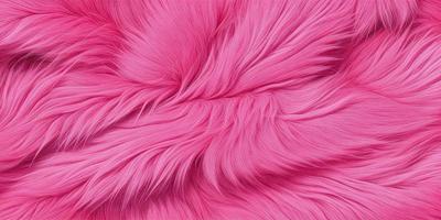The primary subject of the image is a pink, fuzzy, and fluffy object, which appears to be a piece of fabric or a furry material. The setting is a close-up view of the pink material, showcasing its texture and color. The visual style of the image is a close-up, with the pink material being the main focus. The colors and mood of the image are predominantly pink, creating a warm and inviting atmosphere.