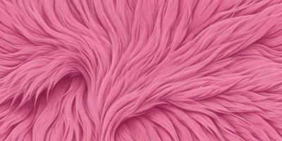 The primary subject of the image is a pink, fluffy, and curly hair. The setting is a close-up of the hair, with a pink background. The visual style is a digital art or illustration, creating a vibrant and lively atmosphere. The dominant colors are pink and red, giving the image a warm and inviting mood.