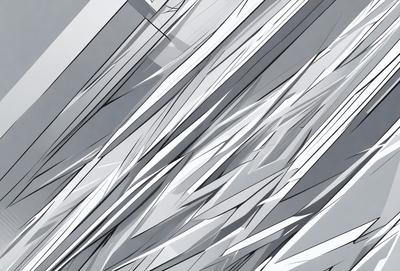 The primary subject of the image is a close-up of a white, textured surface with a pattern of white and gray lines. The setting appears to be a room with a gray background. The visual style of the image is a combination of digital art and illustration, creating a unique and intricate design. The colors and mood of the image are predominantly white and gray, giving it a clean and minimalist appearance.