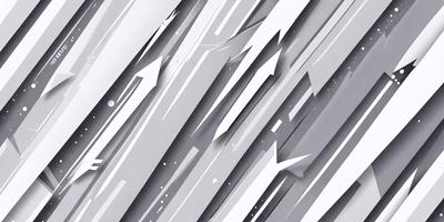 The primary subject of the image is a series of white and gray arrows, which are the main objects in the scene. The setting is a white and gray background, which creates a clean and minimalist visual style. The arrows are arranged in a pattern, giving the image a sense of organization and structure. The overall atmosphere is calm and uncluttered, with the arrows being the main focus of the image.