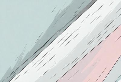 The primary subject of the image is a white line on a blue background. The setting is a white wall with a blue surface. The visual style is a digital art or illustration, as the line appears to be drawn or painted. The colors and mood are predominantly blue and white, creating a clean and minimalist atmosphere.