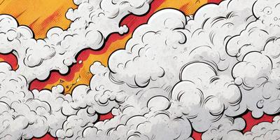 The primary subject of the image is a cloudy sky filled with various types of clouds. The setting is outdoors, with the sky serving as the background. The visual style is a combination of digital art and illustration, creating a dynamic and artistic representation of the cloudy sky. The colors and mood of the image are predominantly white and gray, giving it a calm and serene atmosphere.
