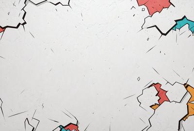 The image is a white paper with a few red and orange shapes on it. The primary subject is the white paper with the red and orange shapes. The setting is a plain white background, and the visual style is a combination of digital art and illustration. The colors and mood of the image are vibrant and lively, with the red and orange shapes adding a sense of energy and excitement to the scene.