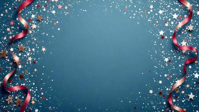 The primary subject of the image is a blue background with white stars. The setting is a blue sky, and the visual style is a digital art or illustration. The dominant colors are blue and white, creating a calm and serene atmosphere.