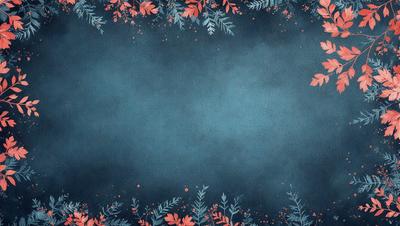 The primary subject of the image is a blue background with a pattern of flowers. The setting is a blue background with a pattern of flowers. The visual style is a digital art or illustration. The dominant colors are blue and pink, creating a calm and serene atmosphere.