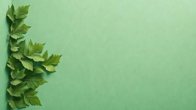 The primary subject of the image is a green leaf, which is the main object, scene, or focus of the image. The leaf is placed on a green background, which serves as the setting or backdrop. The visual style of the image is a photo, as it captures the leaf in its natural environment. The colors and mood of the image are predominantly green, creating a calm and serene atmosphere.