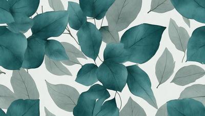 The primary subject of the image is a close-up of a leafy plant with green leaves. The setting is a white background, which provides a clean and minimalistic look. The visual style is a combination of a photo and a drawing, creating a realistic yet artistic representation of the plant. The colors are predominantly green, which gives the image a fresh and natural atmosphere.