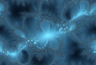 The primary subject of the image is a blue and white flower, which is the main object, scene, or focus of the image. The setting or background features a blue and white pattern, which adds to the overall visual style of the image. The colors and mood of the image are predominantly blue and white, creating a calm and serene atmosphere.