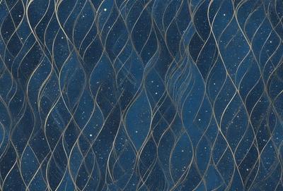 The primary subject of the image is a blue background with a pattern of swirling lines. The setting appears to be a night sky, with the swirling lines creating a sense of movement and depth. The visual style of the image is a combination of digital art and illustration, with the swirling lines giving the impression of a dynamic and intricate design. The colors in the image are predominantly blue, creating a calm and serene atmosphere.