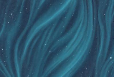 The primary subject of the image is a blue and white swirling pattern, which appears to be a digital art or illustration. The setting is a dark, star-filled sky, with the swirling pattern as the main focus. The visual style is a combination of digital art and illustration, creating a unique and captivating image. The colors and mood of the image are predominantly blue and white, with a sense of depth and movement conveyed by the swirling pattern.
