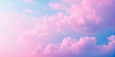 The primary subject of the image is a pink and white cloud in the sky. The setting is a cloudy sky, and the visual style is a photo. The dominant colors in the image are pink and white, creating a warm and serene atmosphere.