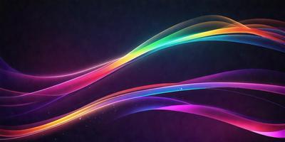 The primary subject of the image is a colorful, swirling pattern that resembles a rainbow. The setting is a dark background, which contrasts with the vibrant colors of the swirling pattern. The visual style is a combination of digital art and illustration, creating a dynamic and eye-catching design. The colors and mood of the image are predominantly bright and cheerful, with the swirling pattern evoking a sense of movement and energy.