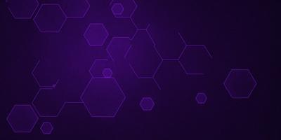 The image features a purple background with a pattern of hexagons. The hexagons are arranged in a way that creates a visually appealing and intricate design. The primary subject of the image is the purple background with the hexagons, which serves as the setting and background. The visual style of the image is a combination of digital art and illustration, as the hexagons are created using a digital medium. The colors and mood of the image are predominantly purple, which gives it a calm and