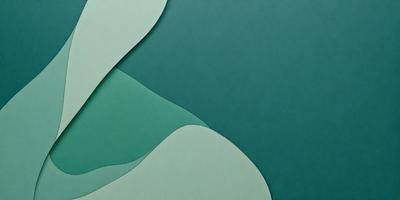 The primary subject of the image is a green and white paper cutout of a mountain. The setting is a green background, which complements the colors of the paper cutout. The visual style is a paper cutout, giving the image a unique and artistic appearance. The colors and mood of the image are predominantly green and white, creating a serene and natural atmosphere.