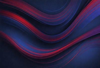 The primary subject of the image is a red and blue swirl pattern. The setting is a dark blue background, which contrasts with the vibrant colors of the swirl pattern. The visual style appears to be a digital art or illustration, as the swirl pattern is intricately detailed and the colors are rich and saturated. The overall atmosphere of the image is dynamic and energetic, with the swirl pattern evoking a sense of motion and flow.