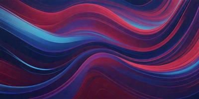 The primary subject of the image is a large, colorful wave. The wave is depicted in a vibrant blue, red, and purple color scheme, creating a visually striking scene. The setting is a deep blue ocean, with the wave crashing against the surface. The visual style of the image is a combination of digital art and illustration, giving it a unique and artistic appearance. The overall atmosphere of the image is energetic and dynamic, capturing the essence of the ocean's power and beauty.