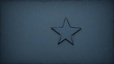 The primary subject of the image is a star, which is the main object, scene, or focus of the image. The setting/background is a blue surface, which could be a wall or a piece of fabric. The visual style of the image is a digital art or illustration, as it is a well-defined and detailed representation of the star. The colors and mood of the image are predominantly blue, giving it a calm and serene atmosphere.