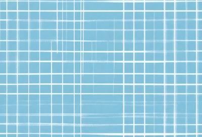 The primary subject of the image is a blue and white checkered pattern. The setting is a blue background, and the visual style appears to be a digital art or illustration. The dominant colors are blue and white, creating a calm and soothing atmosphere.