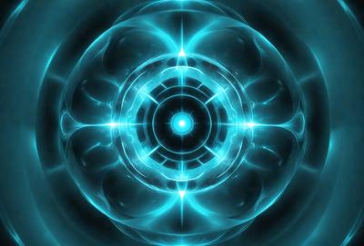 The primary subject of the image is a blue, circular, and intricate design. The setting is a blue background, which complements the design. The visual style is a combination of digital art and illustration, creating a unique and captivating pattern. The colors and mood of the image are predominantly blue, giving it a calm and serene atmosphere.
