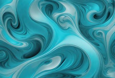 The primary subject of the image is a blue and white swirl pattern, which appears to be a digital art or illustration. The setting is a blue background, and the visual style is a combination of digital art and illustration. The dominant colors are blue and white, creating a calming and soothing atmosphere.