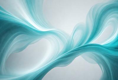The primary subject of the image is a blue flowing water effect, which appears to be a digital art or illustration. The setting is a white background, which provides a clean and minimalist appearance. The visual style is modern and artistic, with the blue flowing water effect creating a sense of movement and fluidity. The colors and mood of the image are predominantly blue, which gives it a calming and serene atmosphere.