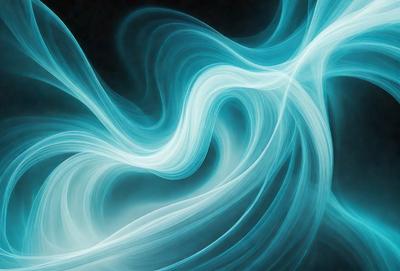 The primary subject of the image is a blue and white swirl, which appears to be a digital art or illustration. The setting is a dark background, which contrasts with the swirl, creating a striking visual effect. The visual style is modern and artistic, with the swirl being the main focus of the image. The colors and mood of the image are predominantly blue and white, giving it a clean and elegant appearance.