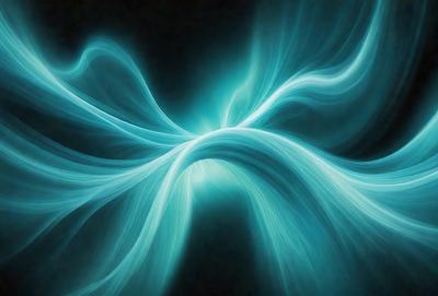 The primary subject of the image is a blue, swirling, and flowing pattern. The setting is a dark background, which contrasts with the vibrant blue color of the swirling pattern. The visual style appears to be a digital art or illustration, as the swirling pattern is created with a computer or digital tool. The colors and mood of the image are predominantly blue, creating a sense of calmness and tranquility.