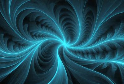 The primary subject of the image is a blue spiral pattern, which appears to be a digital art or illustration. The setting is a dark blue background, creating a contrasting and visually striking scene. The visual style is a combination of digital art and illustration, with the spiral pattern being the main focus. The colors and mood of the image are predominantly dark blue, creating a sense of depth and intrigue.