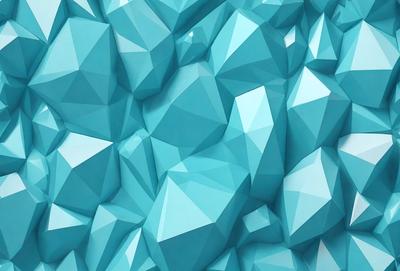 The primary subject of the image is a blue geometric pattern, which is the main object, scene, or focus of the image. The setting or background is a blue wall, and the visual style is a digital art or illustration. The dominant colors and overall atmosphere are blue and geometric, creating a visually appealing and modern design.