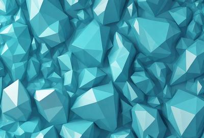 The primary subject of the image is a blue, geometric pattern made up of various shapes and angles. The setting is a blue background, which creates a visually striking contrast with the shapes. The visual style is a combination of digital art and illustration, as the shapes are intricately arranged and the overall composition is well-executed. The dominant colors are blue and white, creating a calm and soothing atmosphere.