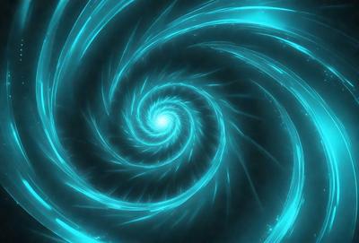 The primary subject of the image is a spiral pattern, which is the main object, scene, or focus of the image. The spiral pattern is set against a blue background, creating a visually striking contrast. The spiral pattern is a digital art piece, showcasing the artist's skill in creating intricate designs. The overall atmosphere of the image is vibrant and dynamic, with the blue color evoking a sense of calmness and tranquility.