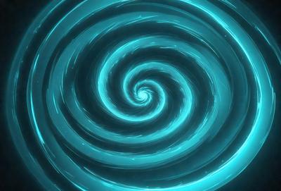 The primary subject of the image is a spiral pattern, which is the main object, scene, or focus of the image. The spiral pattern is set against a blue background, creating a visually striking contrast. The spiral pattern is depicted in a digital art style, giving it a modern and dynamic appearance. The overall atmosphere of the image is vibrant and engaging, with the blue color evoking a sense of calmness and tranquility.