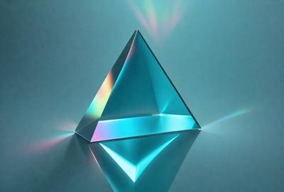 The primary subject of the image is a blue, three-sided crystal, which appears to be a piece of art or a decorative item. The setting is a blue background, which complements the blue crystal. The visual style is a close-up of the crystal, showcasing its unique shape and color. The overall atmosphere is one of elegance and sophistication, as the blue crystal stands out against the blue background.