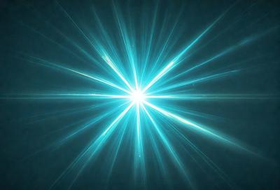 The primary subject of the image is a bright blue light, which appears to be a light source or a star. The setting is a dark background, which contrasts with the bright blue light. The visual style of the image is a digital art or illustration, as it is a well-defined and detailed representation of the blue light. The colors and mood of the image are predominantly blue, creating a sense of calmness and tranquility.