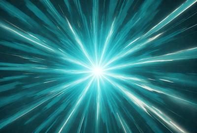 The primary subject of the image is a bright blue light, which appears to be a lightning bolt or a bright star. The light is surrounded by a blue background, giving the scene a vibrant and energetic atmosphere. The visual style of the image is digital art, as it is a close-up of the light source with a blue background. The colors and mood of the image are predominantly blue, creating a sense of calmness and tranquility.