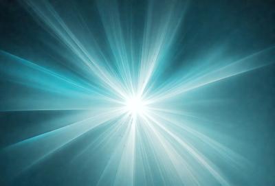 The primary subject of the image is a bright light source, possibly a sun or a light bulb, emitting a ray of light. The light source is located in the center of the image, and its rays are spreading outwards, creating a sense of depth and dimension. The setting is a dark background, which contrasts with the bright light source, emphasizing its intensity. The visual style of the image is a combination of photo and digital art, as it captures the light source's rays in a way that res