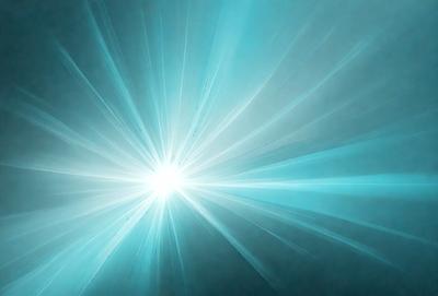 The primary subject of the image is a bright light source, possibly a sun or a light bulb, emitting a ray of light. The light source is located in the center of the image, and its rays are spreading outwards, creating a sense of depth and dimension. The setting is a dark background, which contrasts with the bright light source, emphasizing its intensity. The visual style of the image is a combination of photo and digital art, as it captures the light source's rays in a way that res