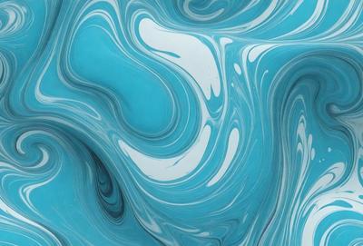 The primary subject of the image is a blue and white swirling pattern, which appears to be a digital art or illustration. The setting is a blue background, and the visual style is a combination of digital art and illustration. The dominant colors are blue and white, creating a calming and soothing atmosphere.